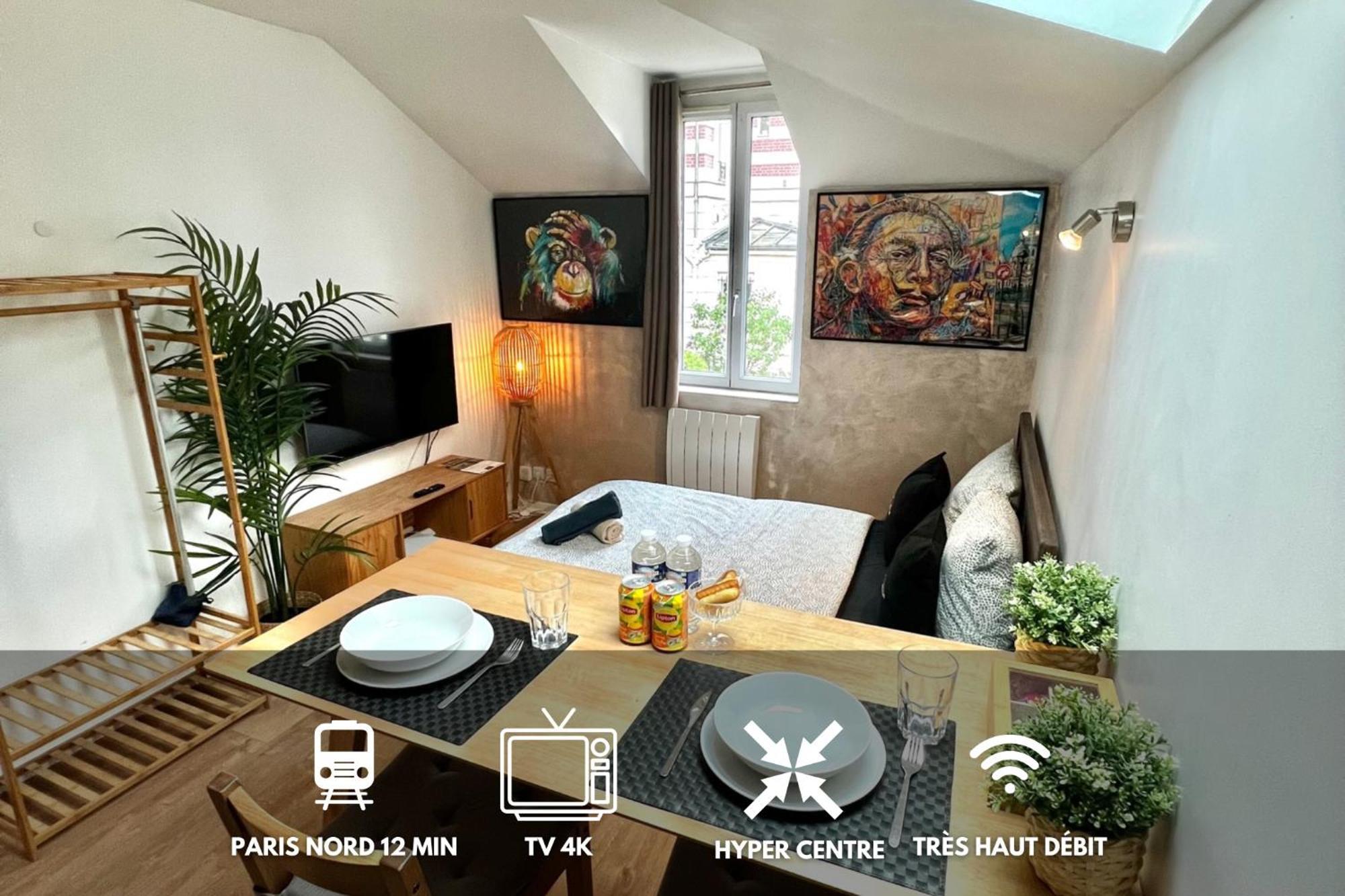 Studio Douillet Hypercentre 12 Min De Paris 엉갱래뱅 외부 사진
